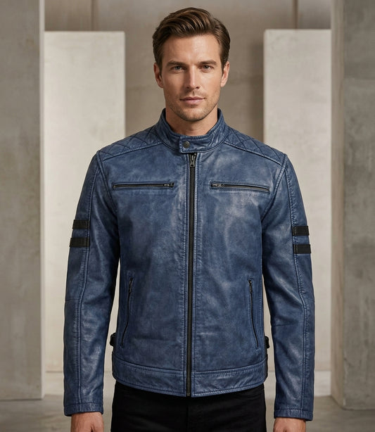 Ashgrove Racer Jacket with Stripes For Men