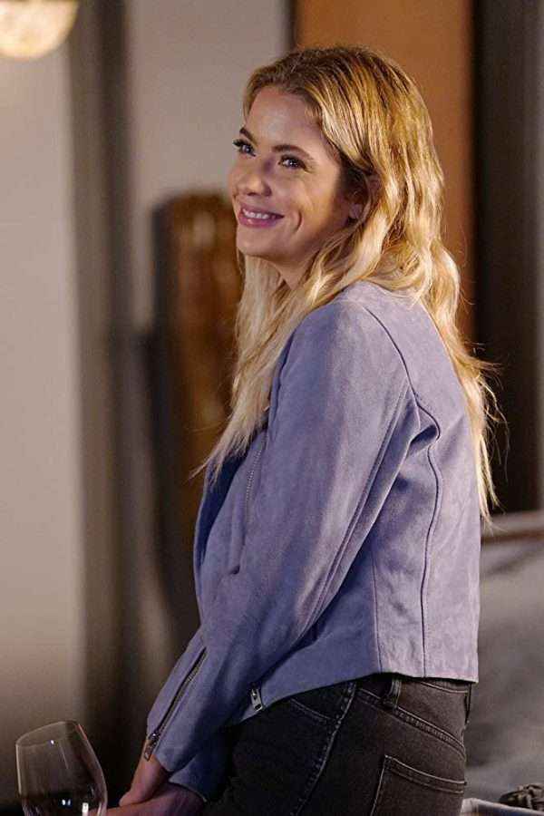 Pretty Little Liars Ashley Benson Blue Biker Jacket
