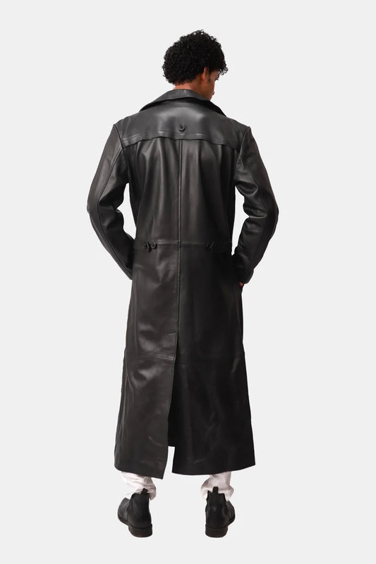 Sterling Matte Leather Duster Coat