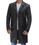 Harrowgate Black Cowhide Trench Coat