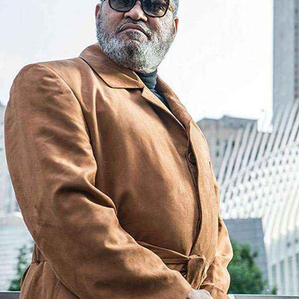 John Wick 3 Laurence Fishburne Brown Leather Coat