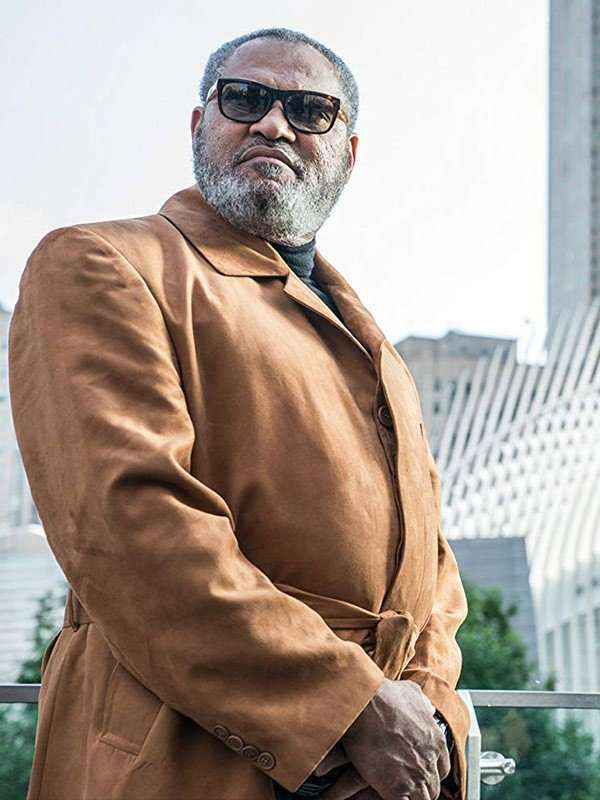 John Wick 3 Laurence Fishburne Brown Leather Coat