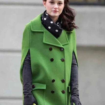 Gossip Girl Leighton Meeste Green Wool Cape
