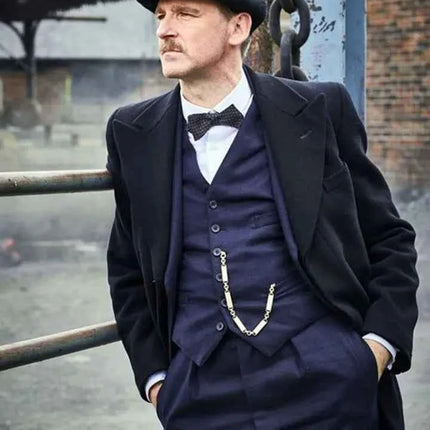 Peaky Blinders Arthur Shelby Black Wool Coat