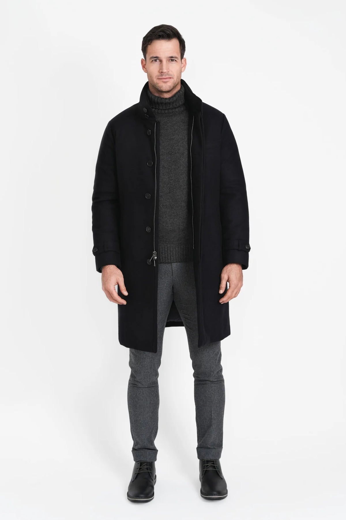 Carrington Down-Lined Wool Topcoat