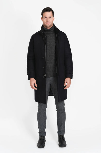 Carrington Down-Lined Wool Topcoat