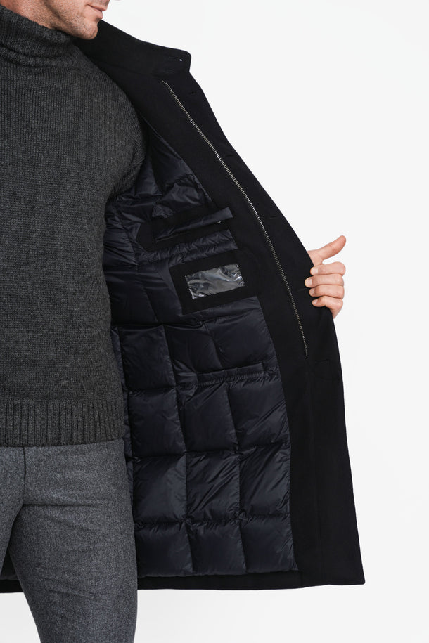 Carrington Down-Lined Wool Topcoat