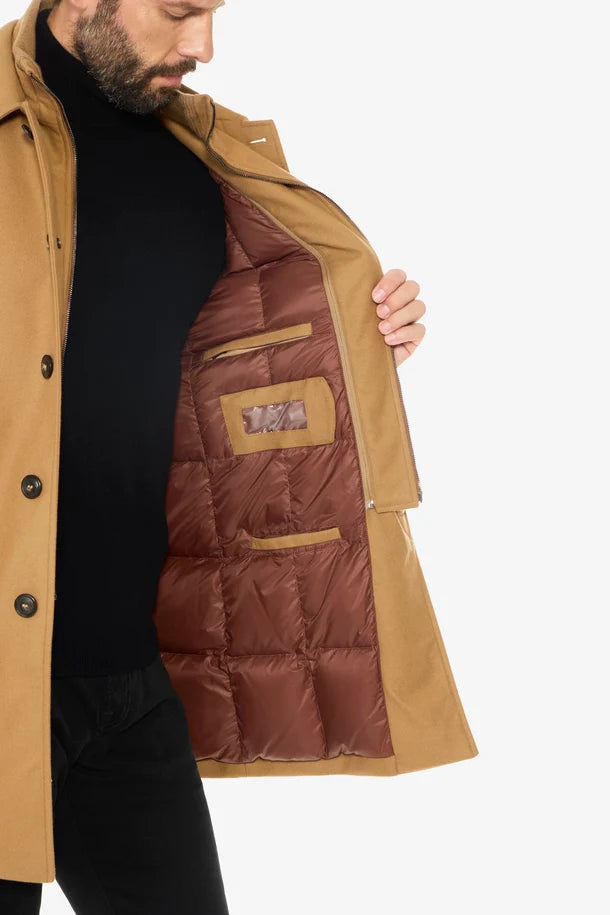 Alverston Down-Lined Wool Euro Coat