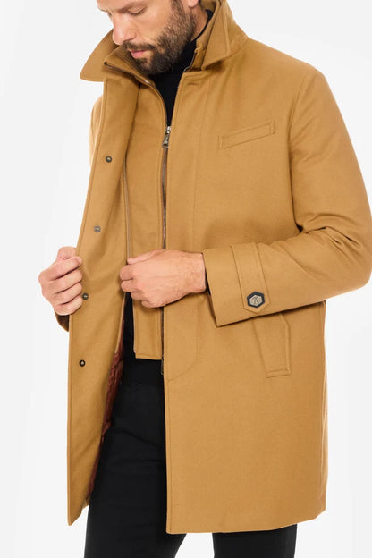 Alverston Down-Lined Wool Euro Coat