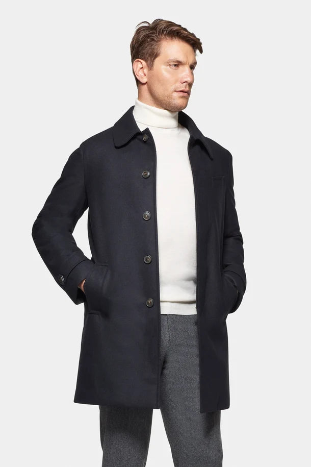 Alverston Down-Lined Wool Euro Coat