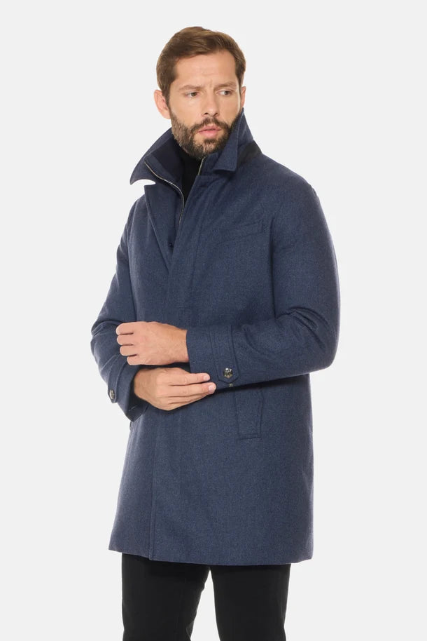 Alverston Down-Lined Wool Euro Coat