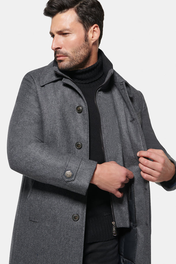 Alverston Down-Lined Wool Euro Coat