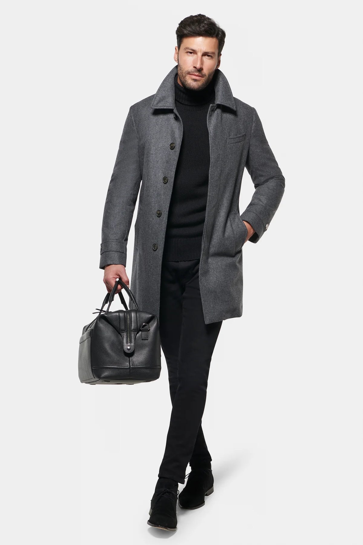 Alverston Down-Lined Wool Euro Coat