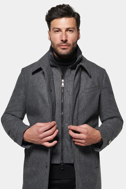 Alverston Down-Lined Wool Euro Coat
