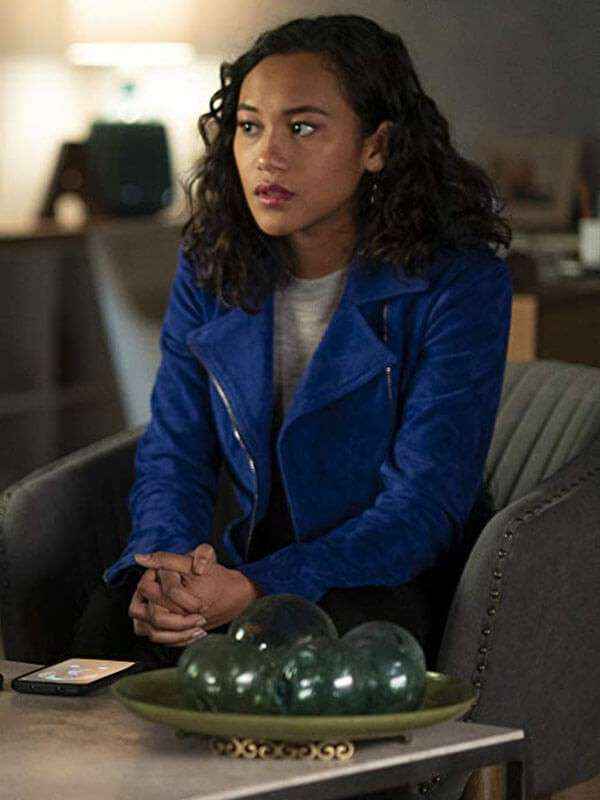 Pretty Little Liars Sydney Park Blue Biker Jacket