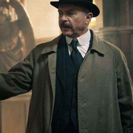 Peaky Blinders Season 1 Sam Neill Beige Trench Coat