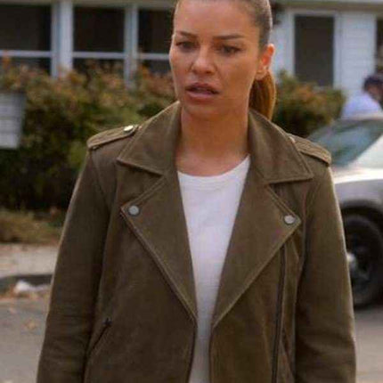 Lucifer S04 Chloe Decker Brown Biker Leather Jacket