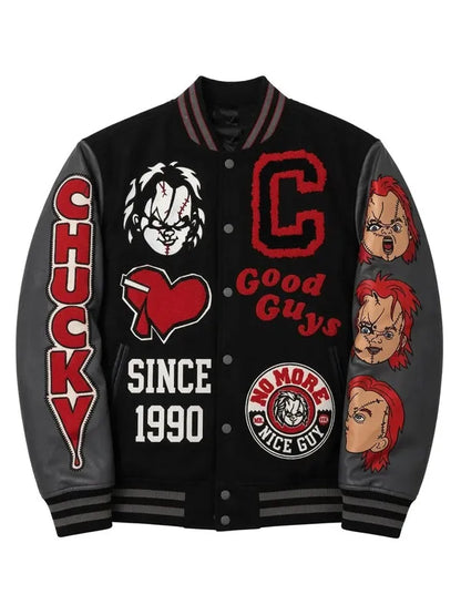 Chucky Good Guys Inspired Black & Grey Varsity Jacket