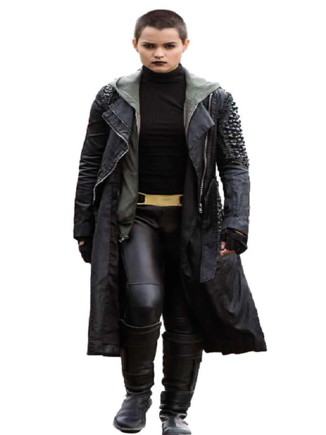 Deadpool 2 Brianna Hildebrand Leather Coat