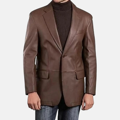 Ardenne Slim Fit Leather Blazer