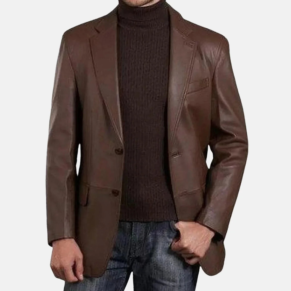 Ardenne Slim Fit Leather Blazer