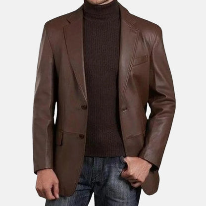 Ardenne Slim Fit Leather Blazer