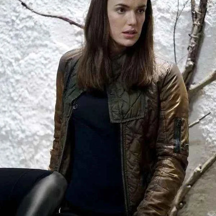 Agents Of Shield Jemma Simmons Brown Bomber Jacket
