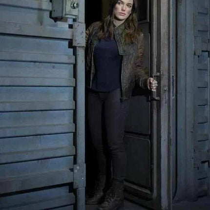 Agents Of Shield Jemma Simmons Brown Bomber Jacket