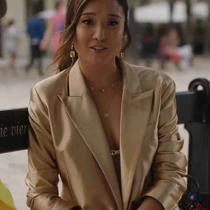 Emily in Paris Season 3 Mindy Chen Silk Blazer