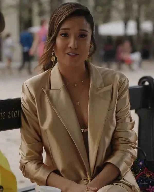 Emily in Paris Season 3 Mindy Chen Silk Blazer