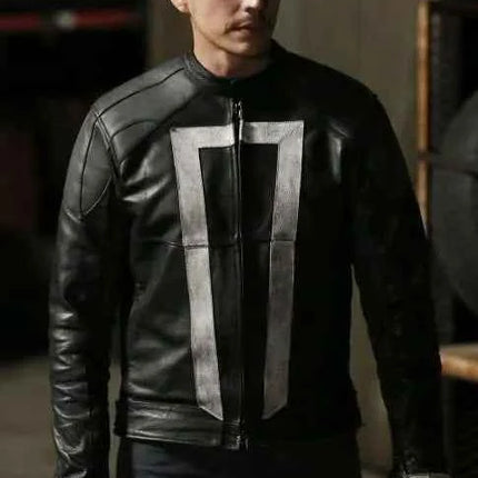 Agents of Shield Ghost Rider Black Leather Jacket