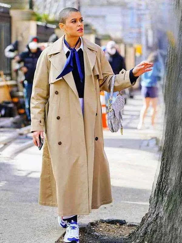 Gossip Girl Julien Calloway Cotton Trench Coat