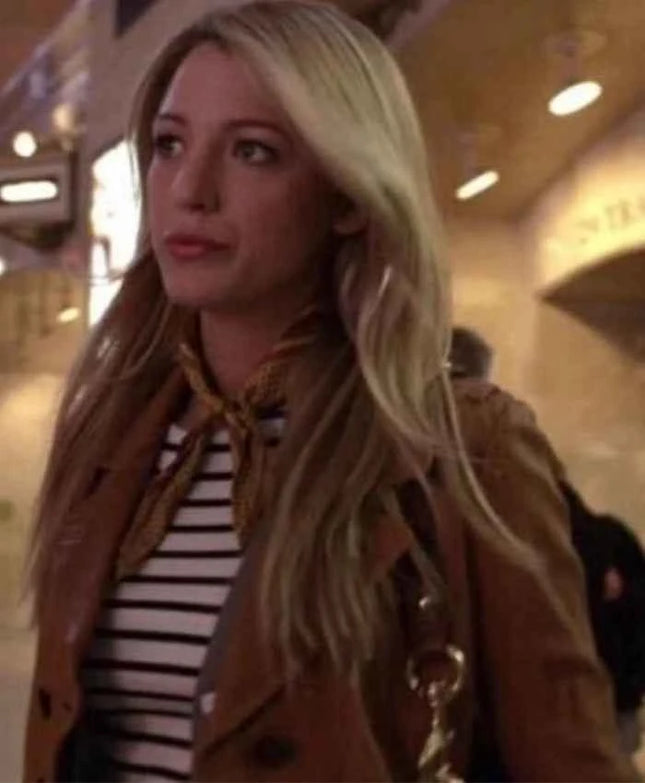 Gossip Girl Serena Van Woodsen Leather Coat