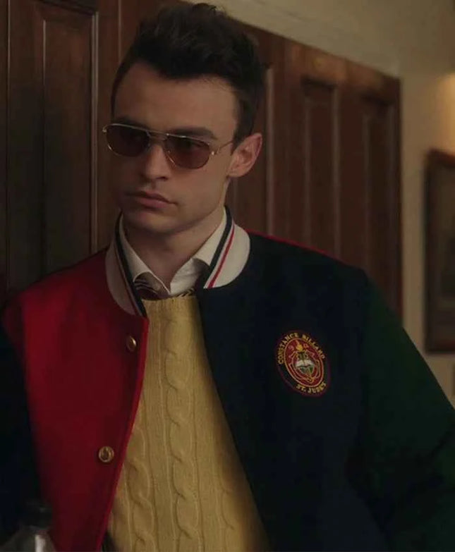 Gossip Girl Thomas Doherty Multicolor Varsity Jacket