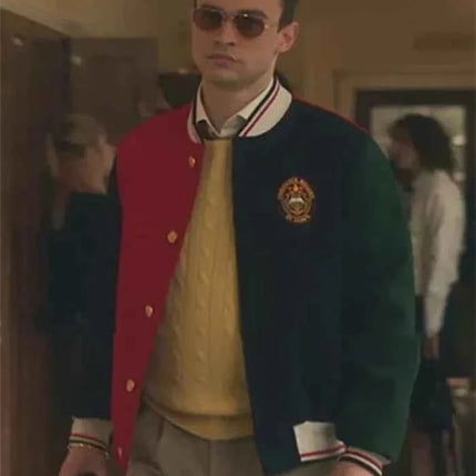 Gossip Girl Thomas Doherty Multicolor Varsity Jacket