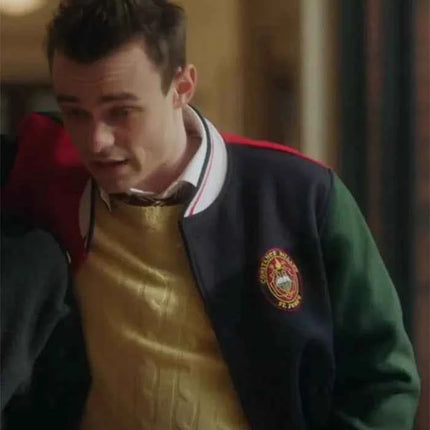 Gossip Girl Thomas Doherty Multicolor Varsity Jacket