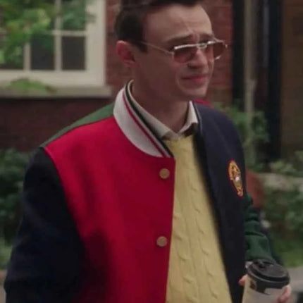 Gossip Girl Thomas Doherty Multicolor Varsity Jacket