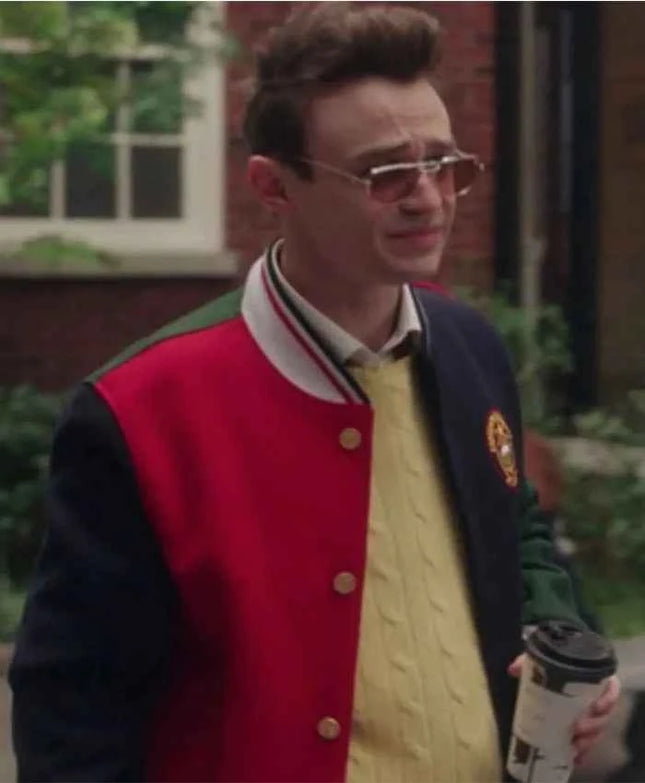 Gossip Girl Thomas Doherty Multicolor Varsity Jacket