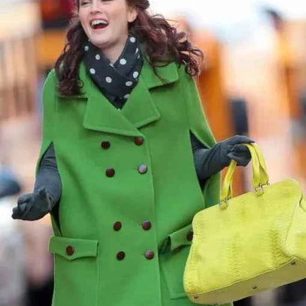 Gossip Girl Leighton Meeste Green Wool Cape