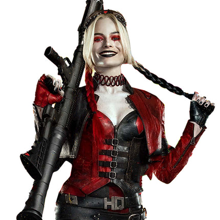 Suicide Squad Harley Quinn Red Biker Jacket