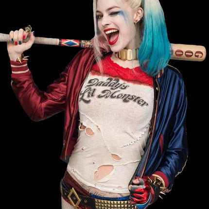 Suicide Squad Harley Quinn Varsity Style Bomber Jacket