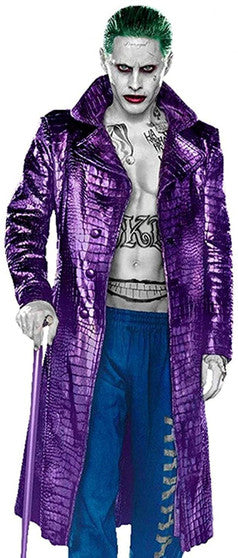 Suicide Squad Joker Crocodile Pattern Trench Coat