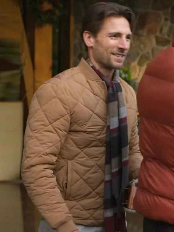 Jingle Bell Run Andrew Walker Brown Bomber Jacket
