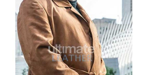 John Wick 3 Laurence Fishburne Brown Leather Coat - Top Celeb Style