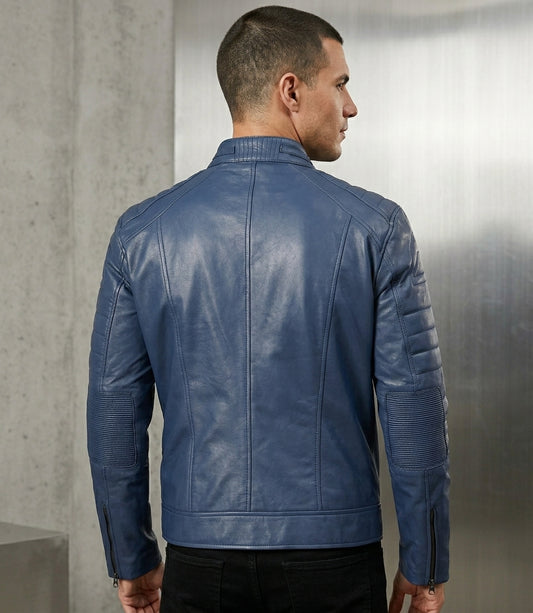 Lennox Cafe Racer Leather Jacket For Men