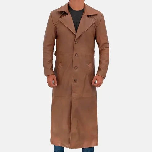 Calderwood Leather Duster Coat