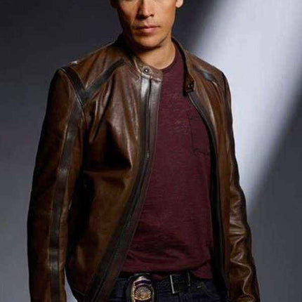 Lucifer S02 Dan Espinoza Brown Leather Jacket