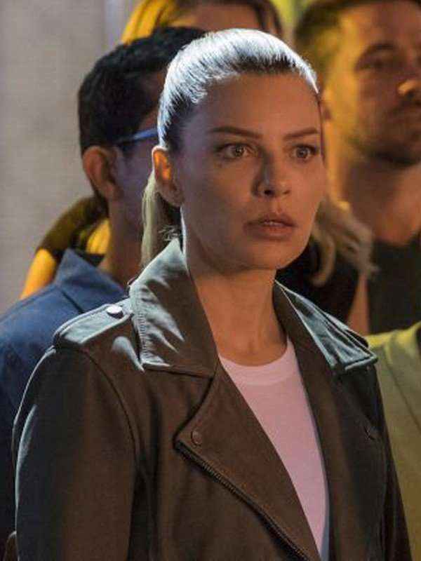 Lucifer S04 Chloe Decker Brown Biker Leather Jacket