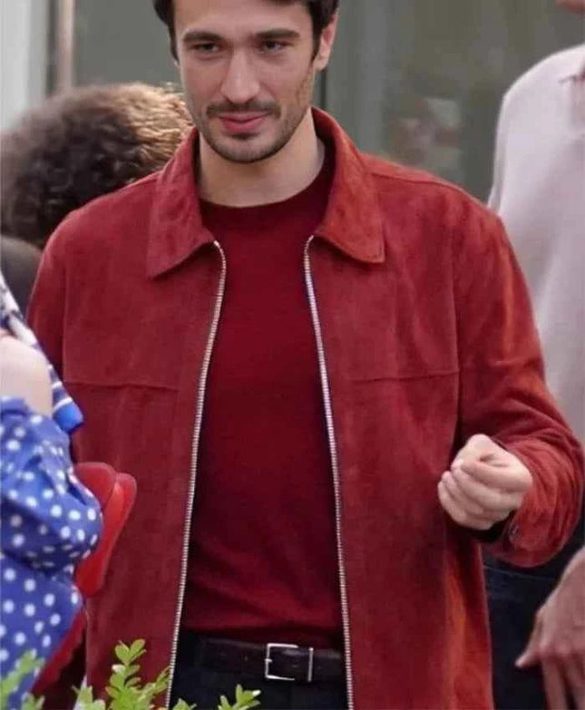 Emily in Paris Season 4 Marcello Suede Leather Jacket