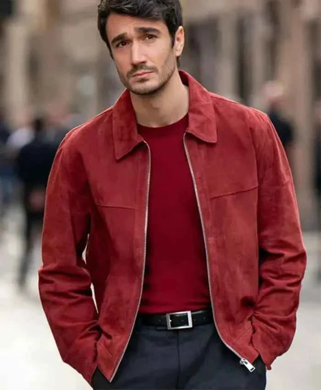 Emily in Paris Season 4 Marcello Suede Leather Jacket